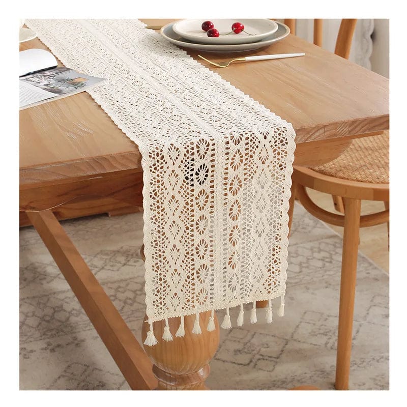 Chemin de Table au Crochet 24x100cm / Beige