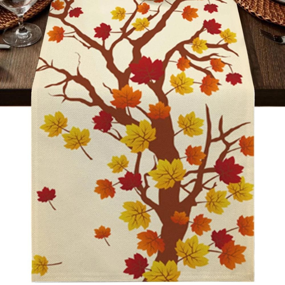 Chemin de Table Automne 33x90cm / Beige Automne