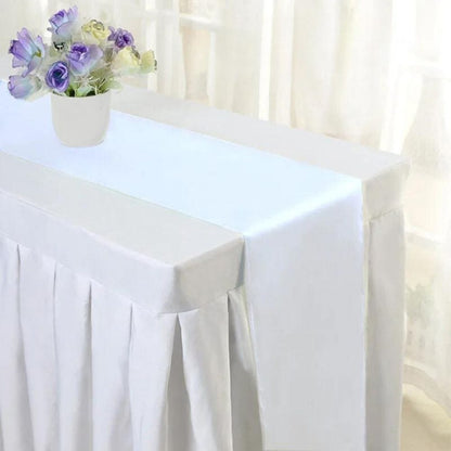 Chemin de Table Blanc Mariage 30x275cm / Blanc