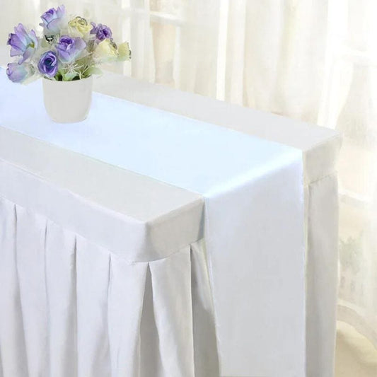 Chemin de Table Blanc Mariage 30x275cm / Blanc