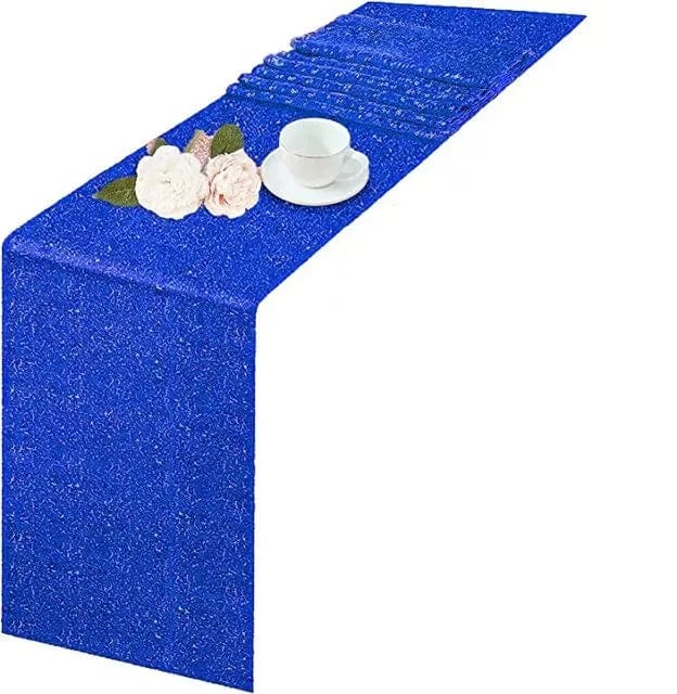 Chemin de Table Bleu Pailleté 30x180cm / Bleu