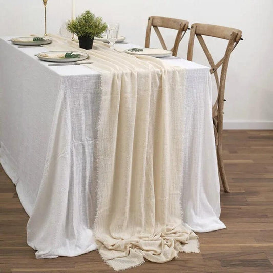 Chemin de Table Lin Beige 63x300cm / Beige