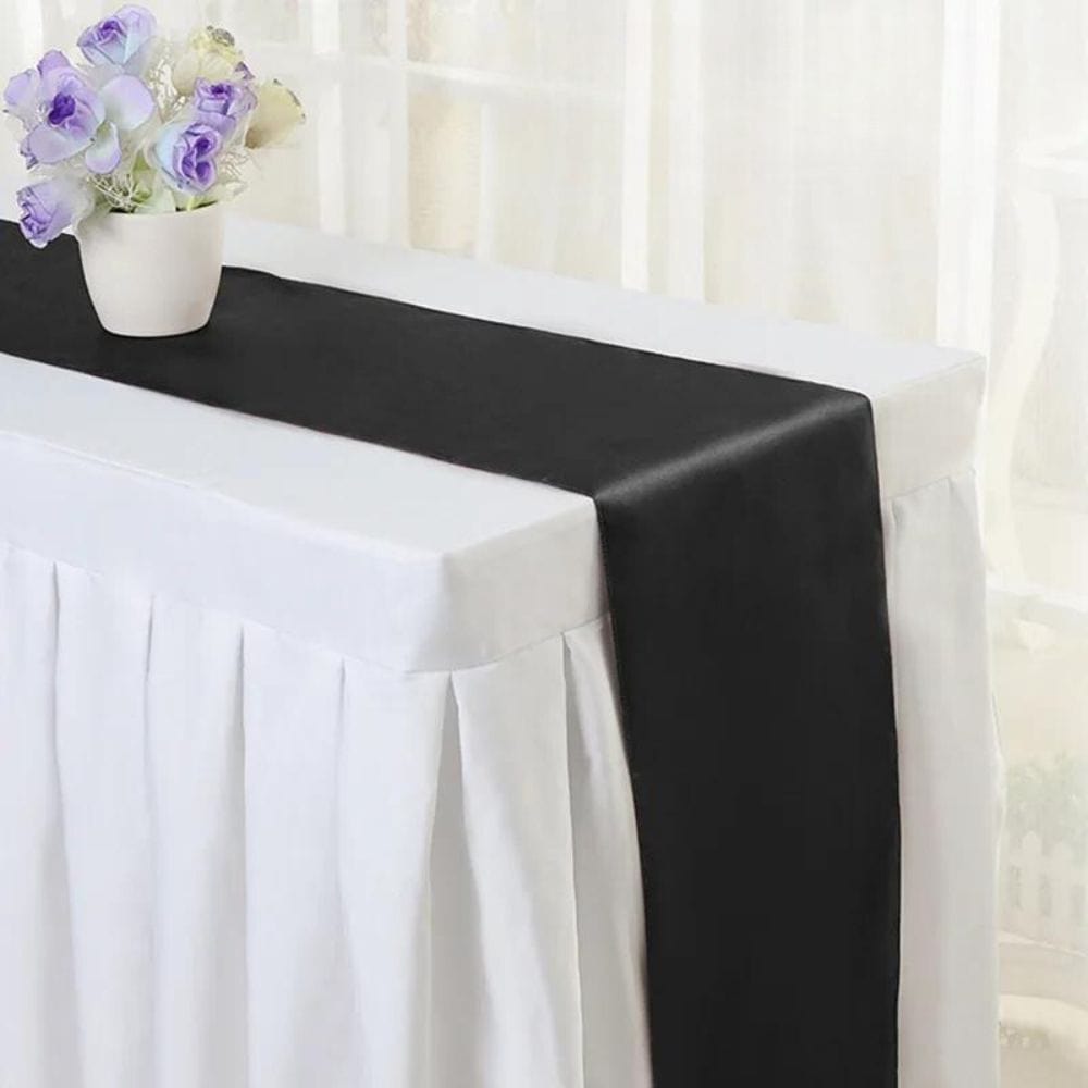 Chemin de Table Noir Mariage 30x275cm / Noir