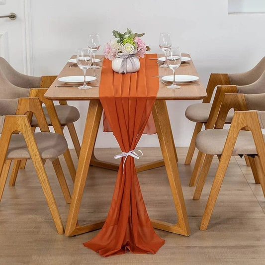 Chemin de Table Orange Tissu 70x300cm / Orange