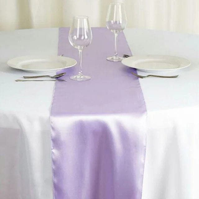 Chemin de Table Ronde Mariage 30x275cm / Violet Clair