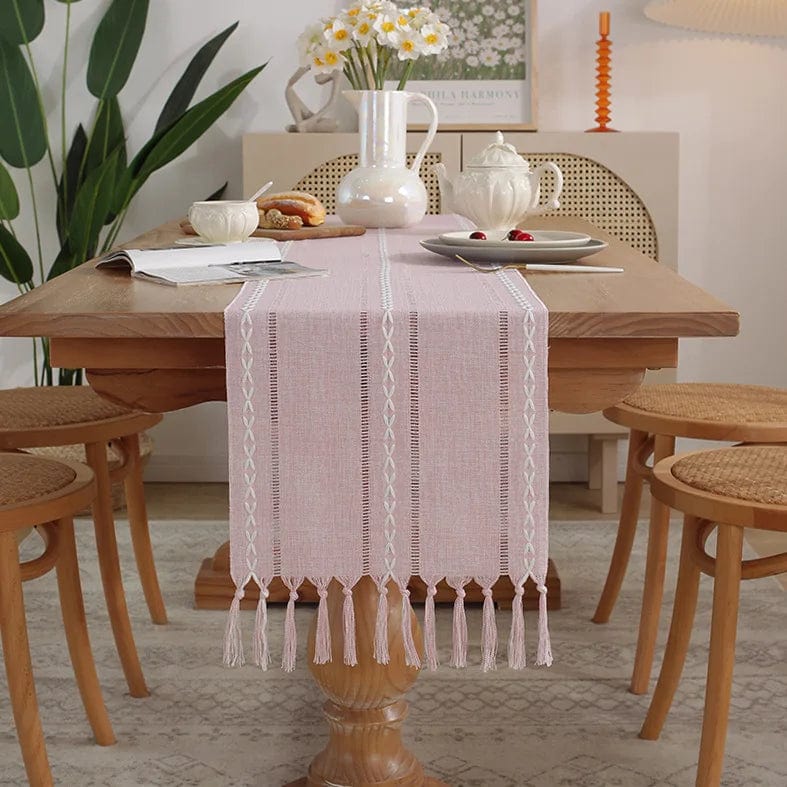 Chemin de Table Scandinave 33x160cm / Rose