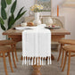 Chemin de Table Scandinave 33x160cm / Blanc