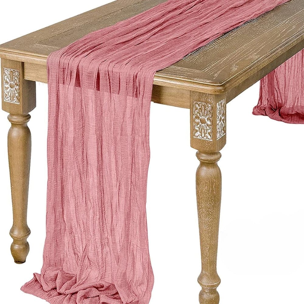 Chemin de Table Toile de Jute Rose 90x180cm / Rose