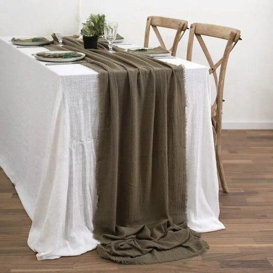 Chemin de Table Vert Sapin 63cm x 300cm / Olive