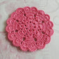 Dessous de Verre au Crochet 11 cm / Set de 1 / Rose