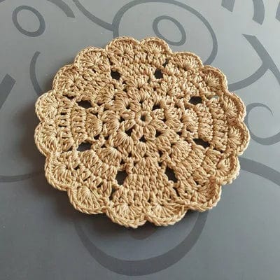 Dessous de Verre au Crochet 11 cm / Set de 1 / Café