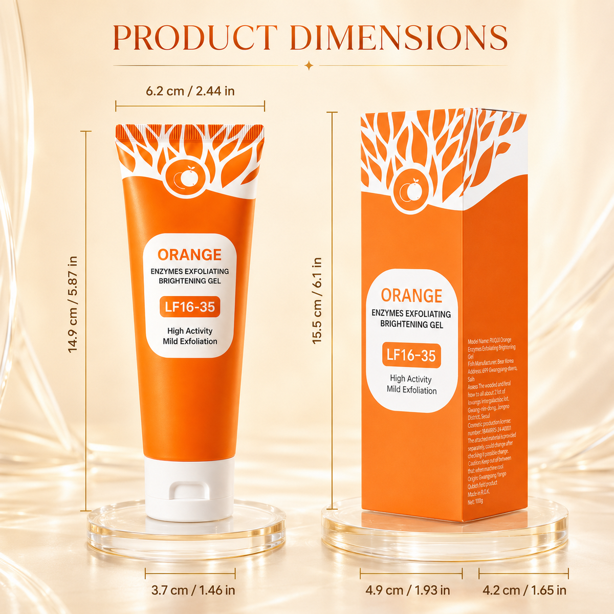 Orange Enzyme Exfoliating Gel for Face & Body