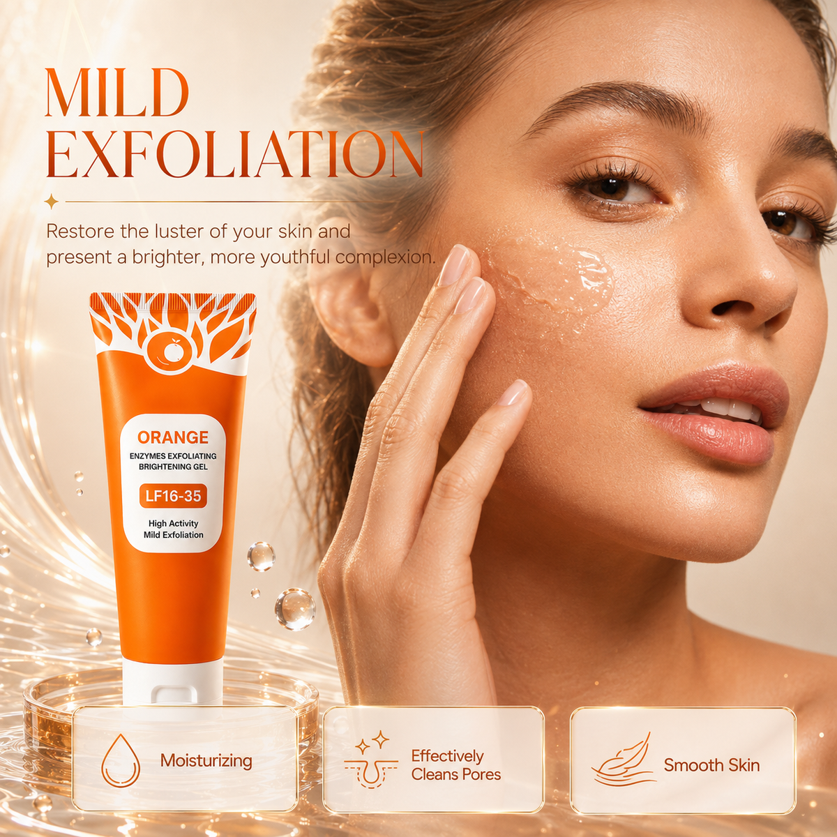 Orange Enzyme Exfoliating Gel for Face & Body