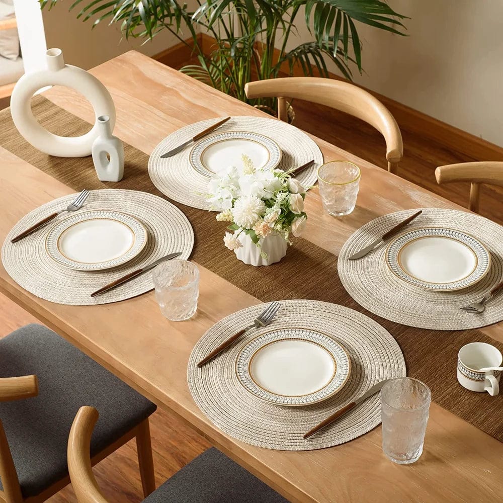 Lot Set de Table Doré 38cm / Set de 6 / Doré