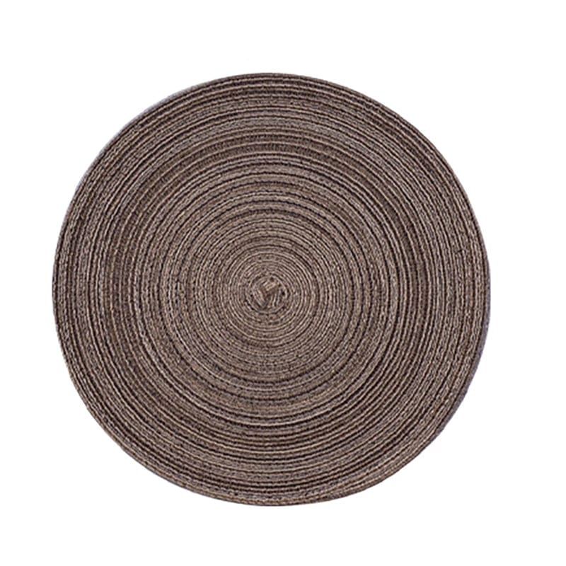 Petit Set de Table Rond 11 cm / Set de 6 / Marron