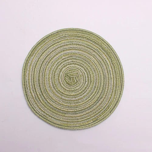 Petit Set de Table Rond 11 cm / Set de 6 / Vert