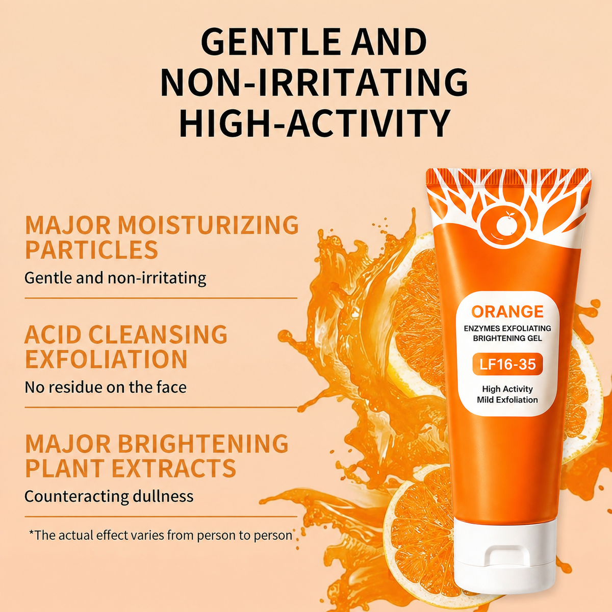 Orange Enzyme Exfoliating Gel for Face & Body