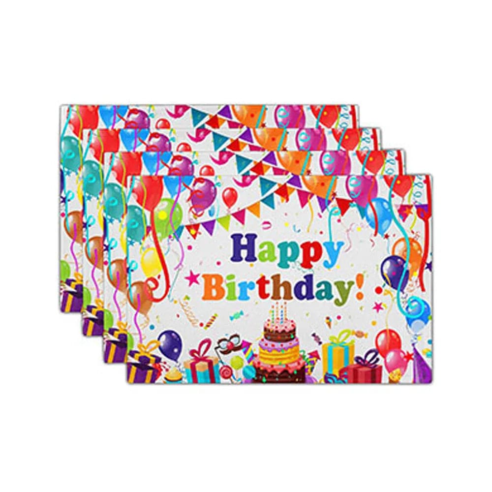 Set de Table Anniversaire 30x45cm / Set de 4 / Tovagliette