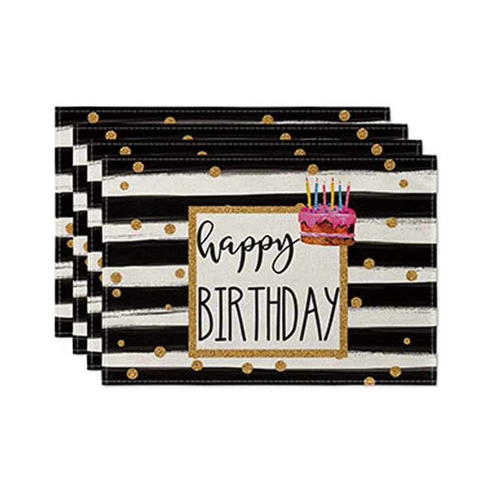 Set de Table Anniversaire 30x45cm / Set de 4 / Lusso