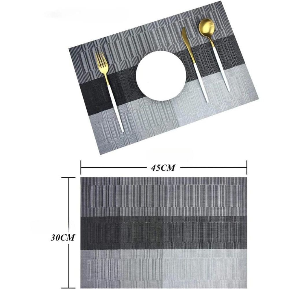 Set de Table Argenté 45x30cm / Set de 4