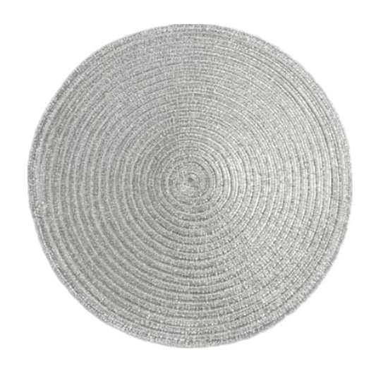 Set de Table Argenté Rond 38cm / 6 / Argent