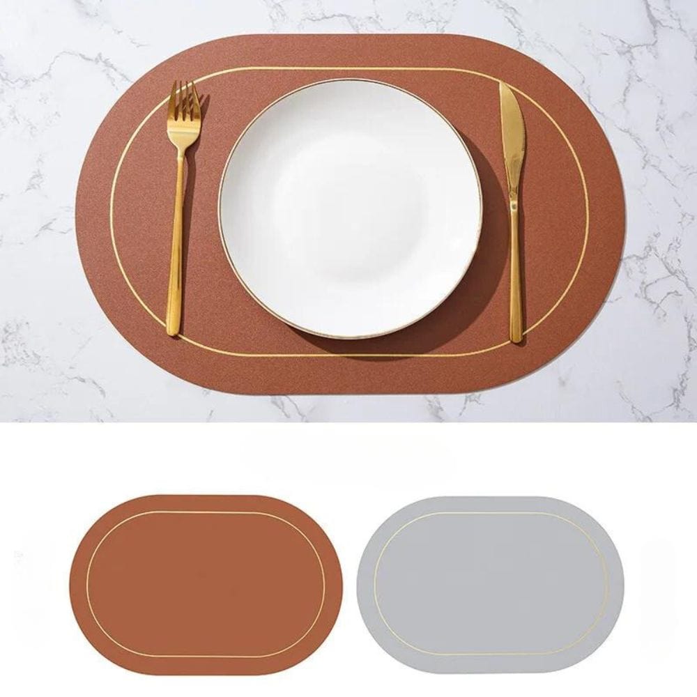 Set de Table Design Luxe 30x45cm / 2 PCS / Marron| Gris