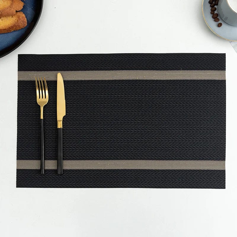 Set de Table Design Plastique 30x45cm / Set de 2 / Noir