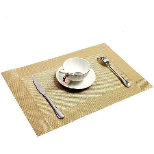 Set de Table Doré Rectangulaire Set de 6 / 30x45cm / Doré