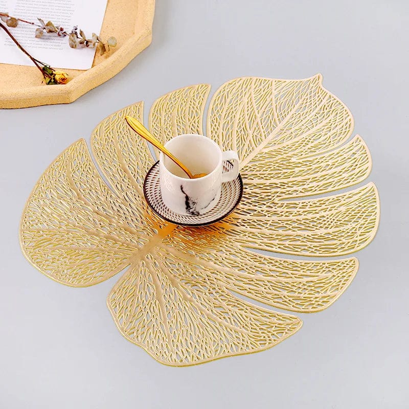 Set de Table Feuille Doré 31x39cm / Set de 4 / Gold