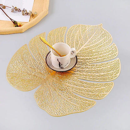 Set de Table Feuille Doré 31x39cm / Set de 4 / Gold