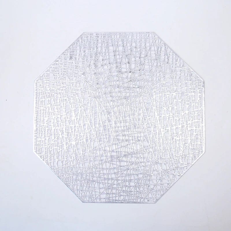 Set de Table Hexagonal 24 cm / Argent