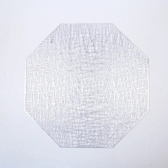 Set de Table Hexagonal 24 cm / Argent