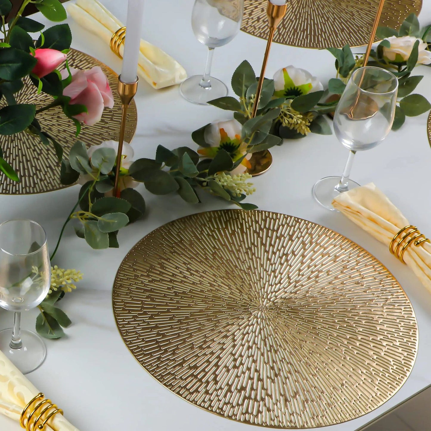 Set de Table Mariage Doré 38cm / Doré