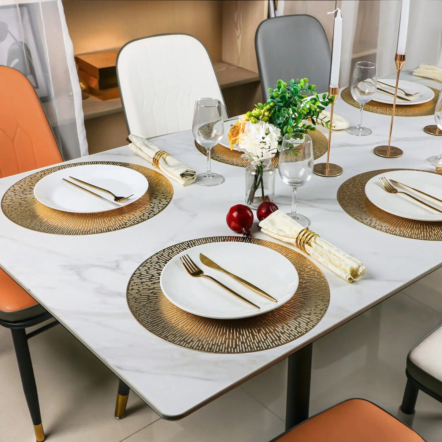 Set de Table Mariage Doré 38cm / Doré