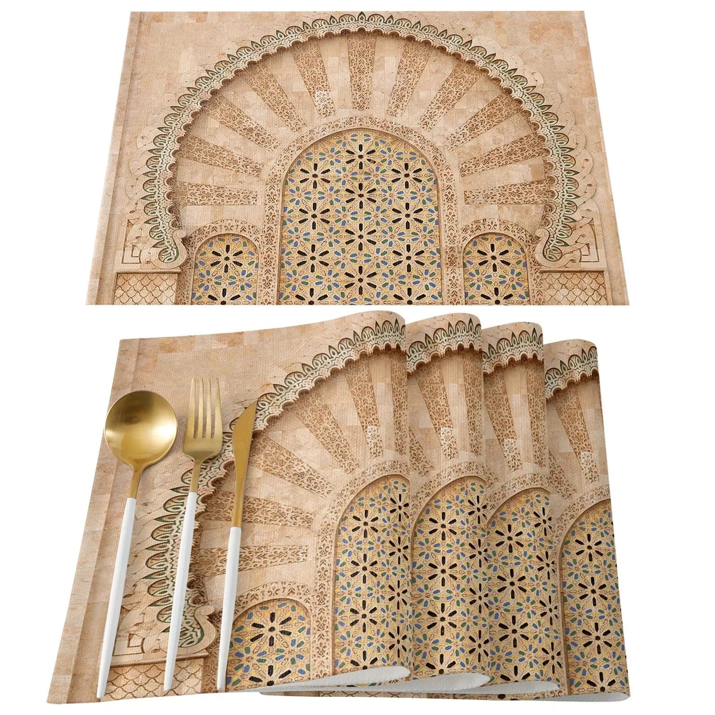 Set de Table Marocain 33 x 48 cm / Set de 4 / Atlas Vibrant