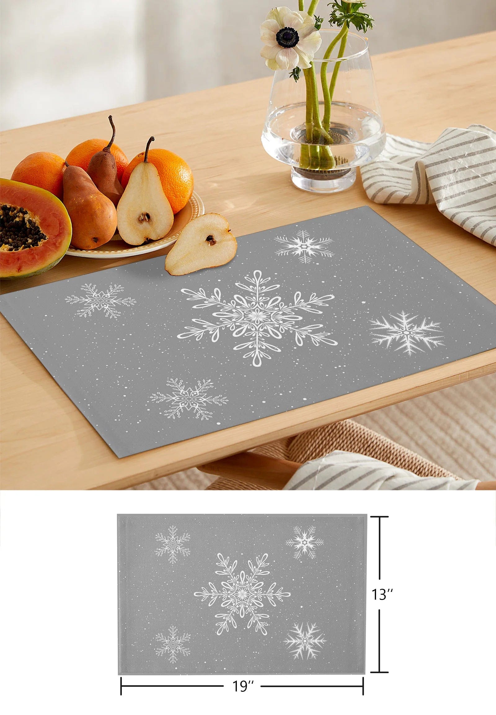 Set de Table Noël Argent