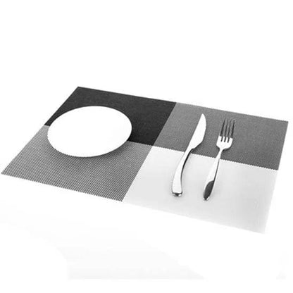 Set de Table Noir PVC 30x45cm / Set de 4 / Noir