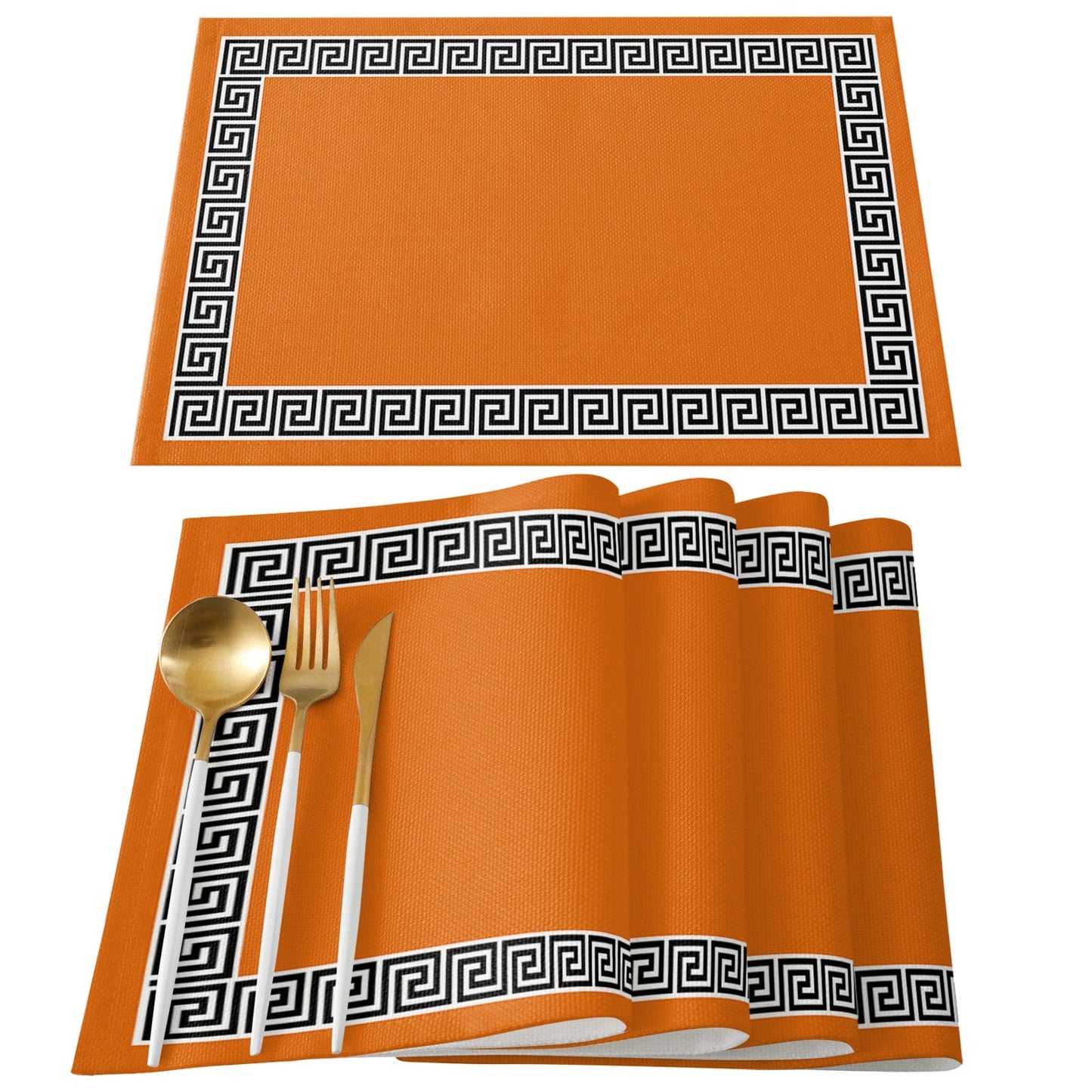 Set de Table Orange Design Set de 4 / 32 x 42 cm