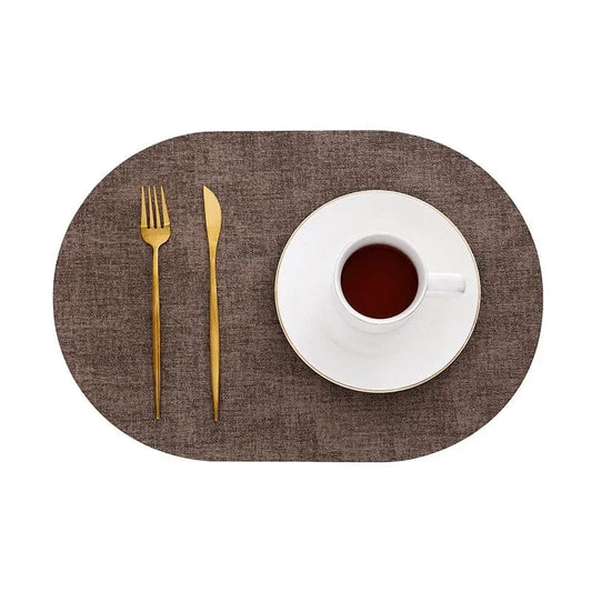 Set de Table Ovale Design 43x30cm / Café