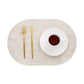 Set de Table Ovale Design 43x30cm / Crème