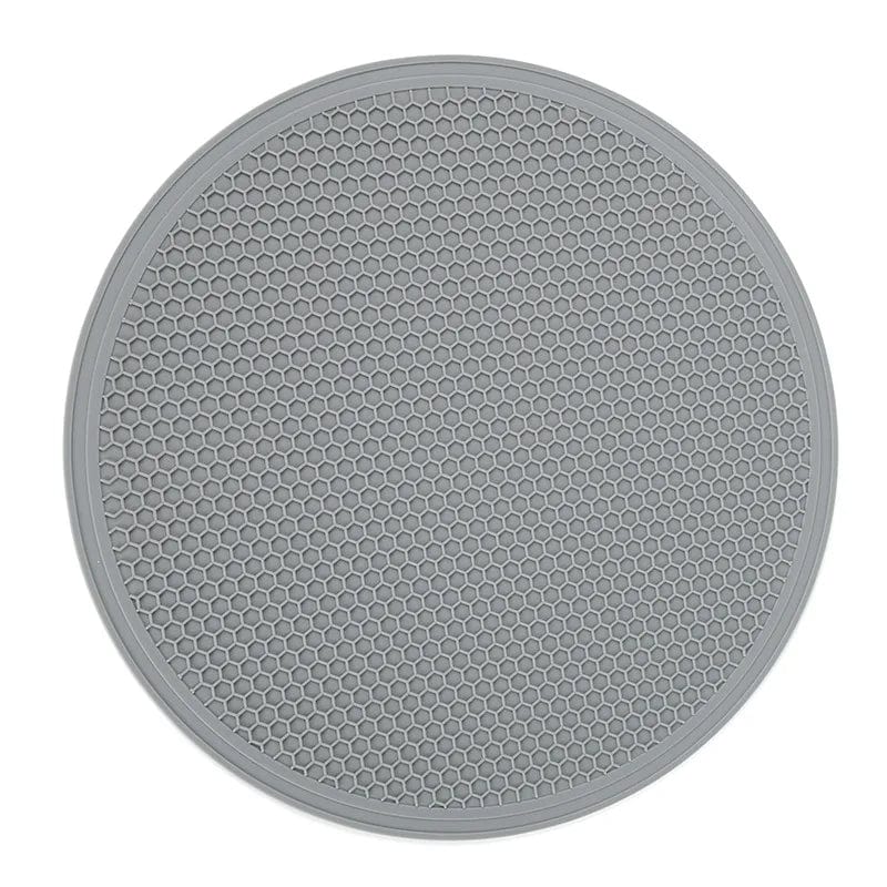 Set de Table Plastique Rond 29.5 cm / Gris