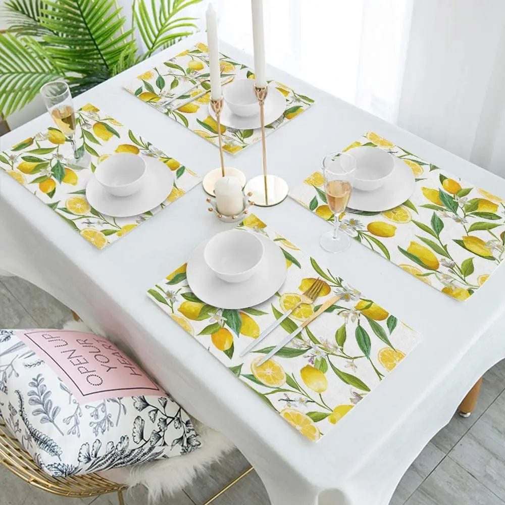 Set de Table Rectangulaire Exotique 30 x 45 cm / Citron