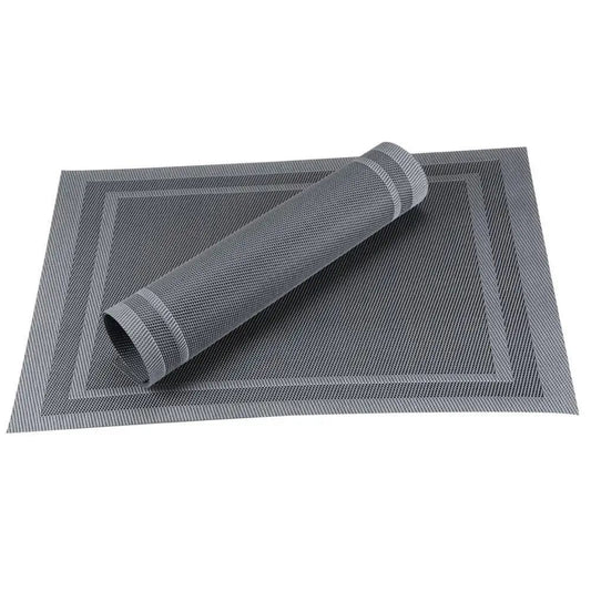 Set de Table Rectangulaire Gris Foncé 20 x 45 cm / Set de 4 / Gris Foncé