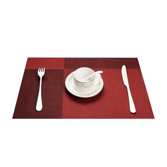 Set de Table Rectangulaire Rouge Set de 4 / Rouge