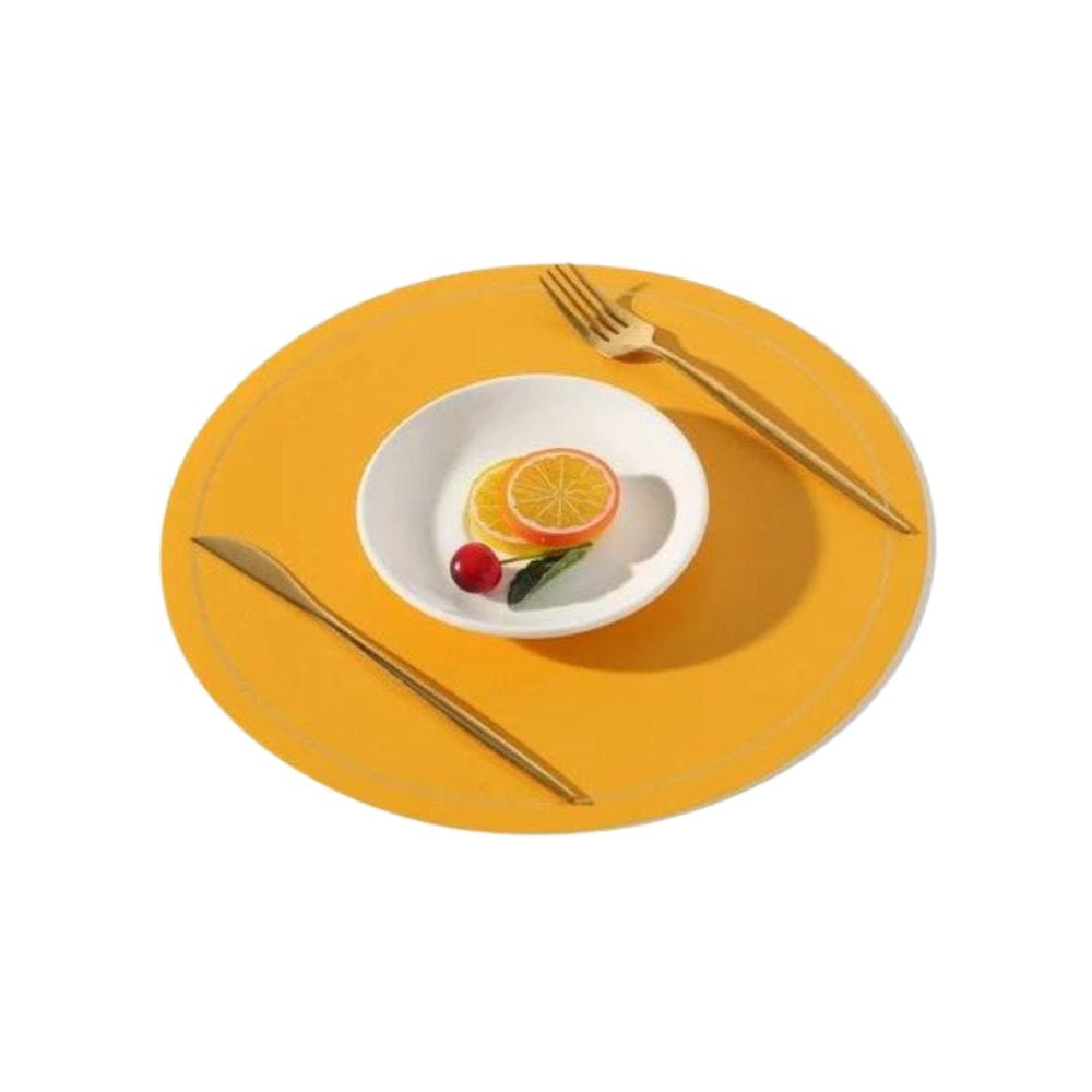 Set de Table Rond Jaune Moutarde 33 cm / Jaune