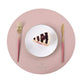 Set de Table Rond Lavable 38cm / Set de 4 / Rose Pâle