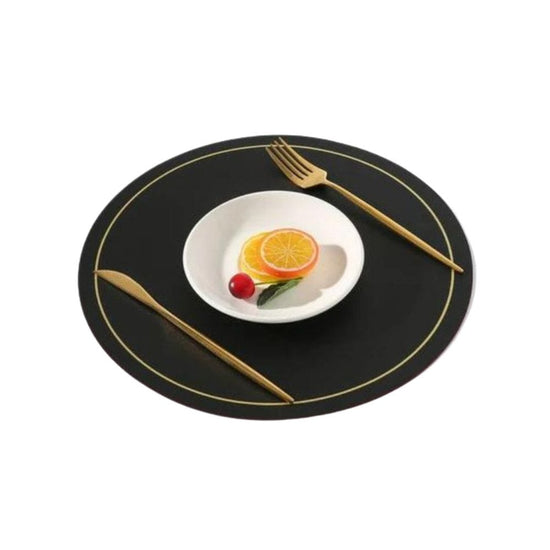 Set de Table Rond Noir 33 cm / Noir