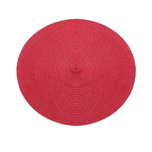 Set de Table Rouge Rond 38 cm / Rouge