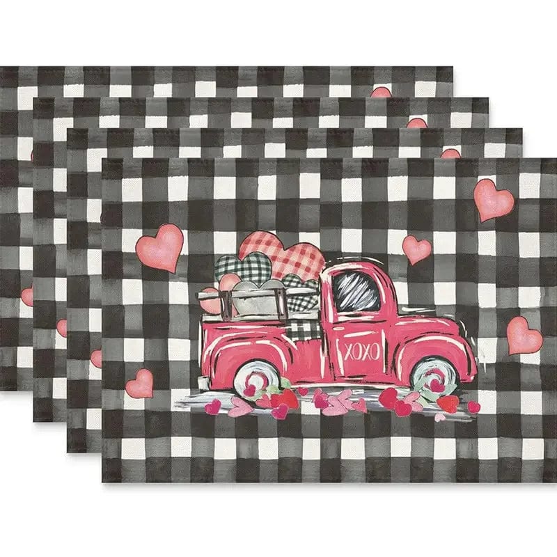 Set de Table Saint Valentin 30x45cm / Set de 4 / TrueLuv