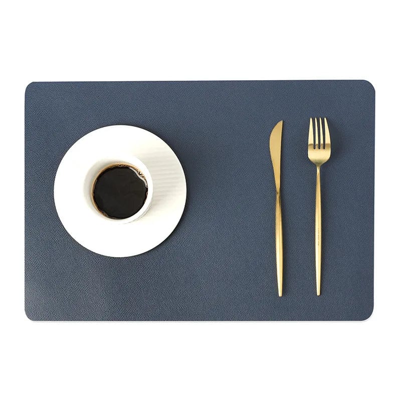 Set de Table Simili Cuir 43x30cm / Bleu Marine